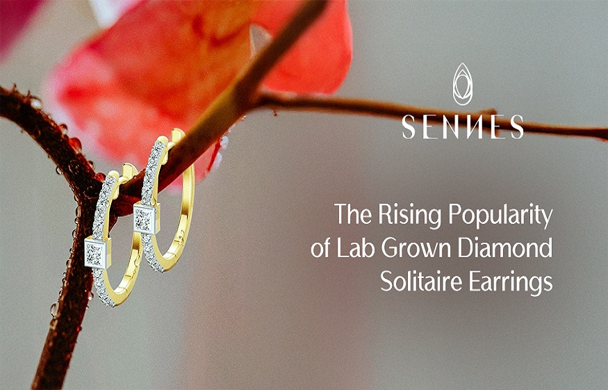  lab grown diamond solitaire earring